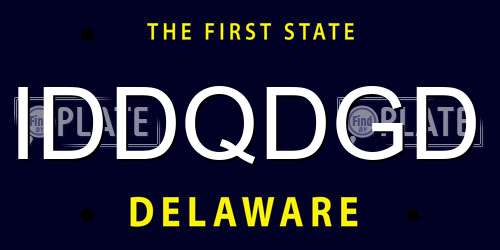 IDDQDGD Delaware License Plate