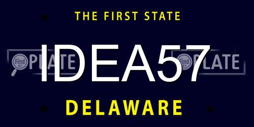 IDEA57 Delaware License Plate