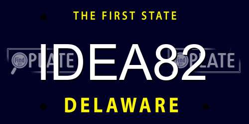 IDEA82 Delaware License Plate