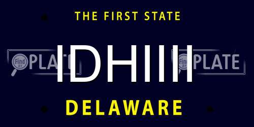 IDHIIII Delaware License Plate