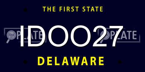IDOO27 Delaware License Plate