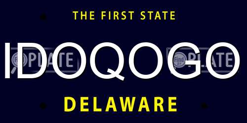 IDOQOGO Delaware License Plate
