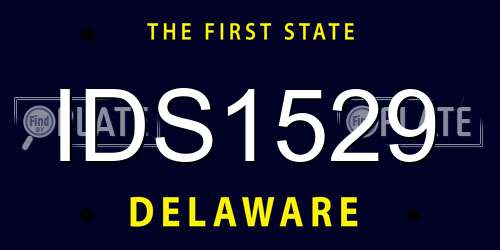 IDS1529 Delaware License Plate