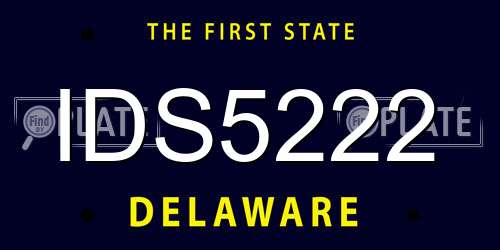 IDS5222 Delaware License Plate
