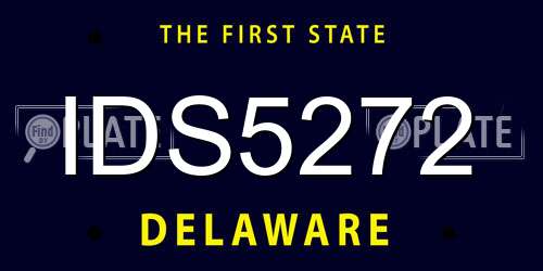 IDS5272 Delaware License Plate