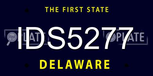 IDS5277 Delaware License Plate