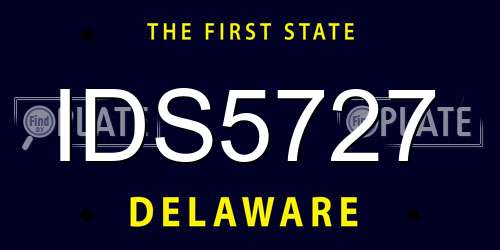 IDS5727 Delaware License Plate