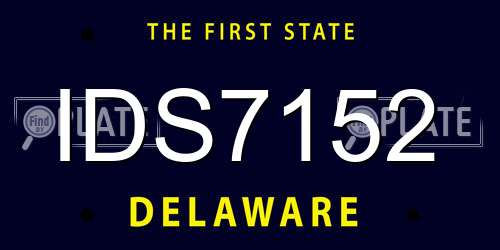 IDS7152 Delaware License Plate