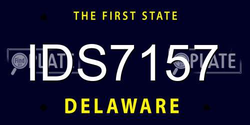 IDS7157 Delaware License Plate