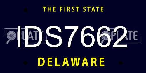 IDS7662 Delaware License Plate