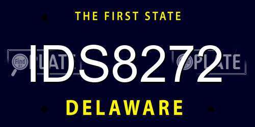 IDS8272 Delaware License Plate