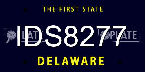 IDS8277 Delaware License Plate