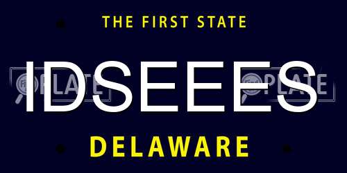 IDSEEES Delaware License Plate