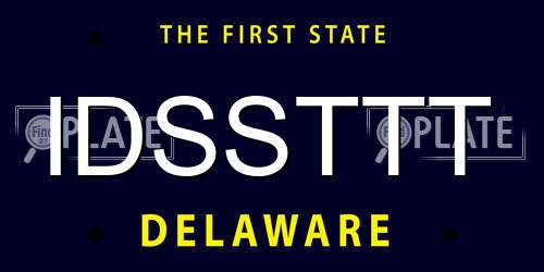 IDSSTTT Delaware License Plate