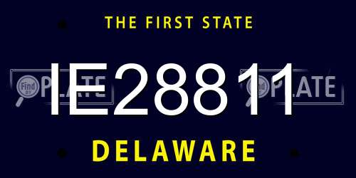 IE28811 Delaware License Plate