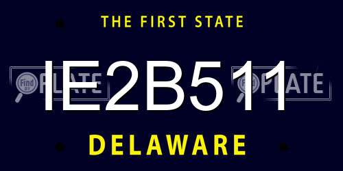 IE2B511 Delaware License Plate