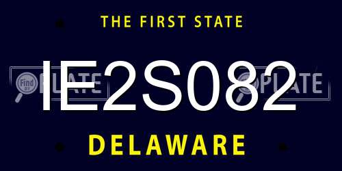 IE2S082 Delaware License Plate