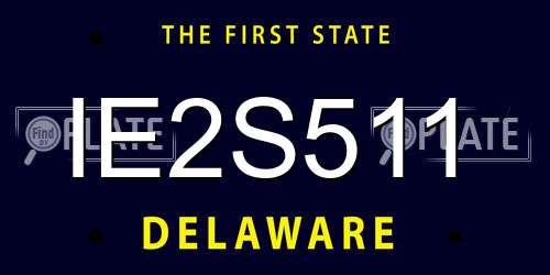 IE2S511 Delaware License Plate