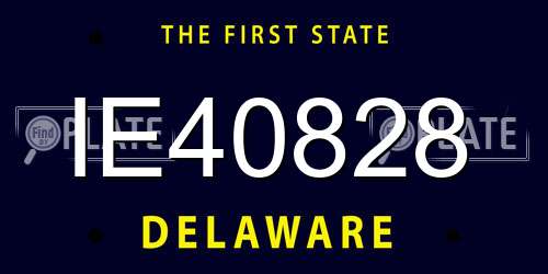 IE40828 Delaware License Plate