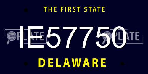 IE57750 Delaware License Plate