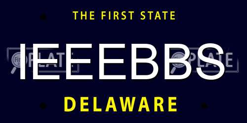 IEEEBBS Delaware License Plate