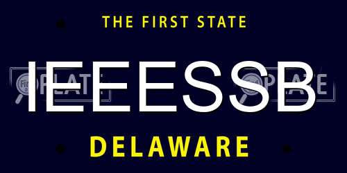 IEEESSB Delaware License Plate