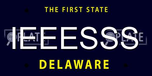 IEEESSS Delaware License Plate