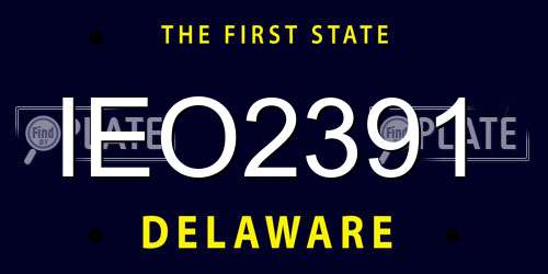 IEO2391 Delaware License Plate