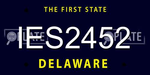 IES2452 Delaware License Plate
