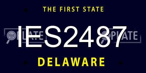 IES2487 Delaware License Plate