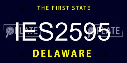 IES2595 Delaware License Plate