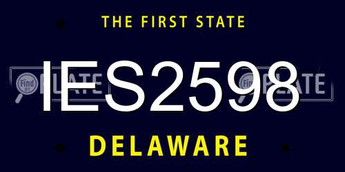 IES2598 Delaware License Plate
