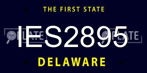 IES2895 Delaware License Plate