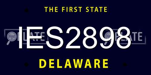 IES2898 Delaware License Plate