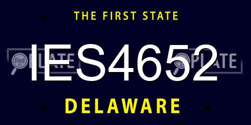 IES4652 Delaware License Plate
