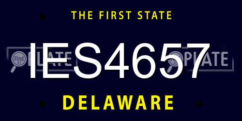 IES4657 Delaware License Plate