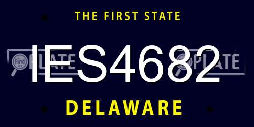 IES4682 Delaware License Plate
