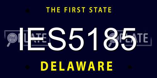 IES5185 Delaware License Plate