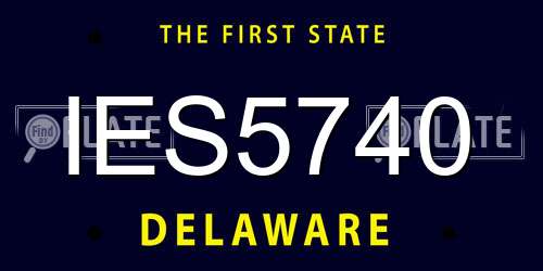IES5740 Delaware License Plate