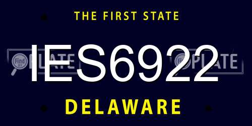 IES6922 Delaware License Plate