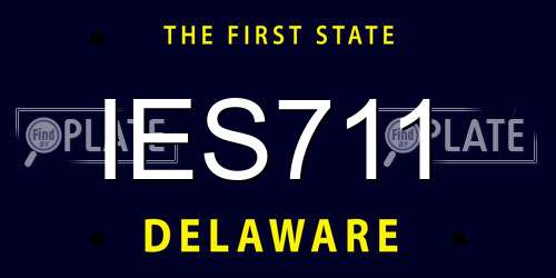IES711 Delaware License Plate