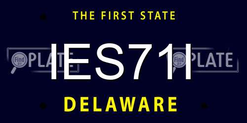 IES71I Delaware License Plate