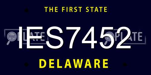 IES7452 Delaware License Plate
