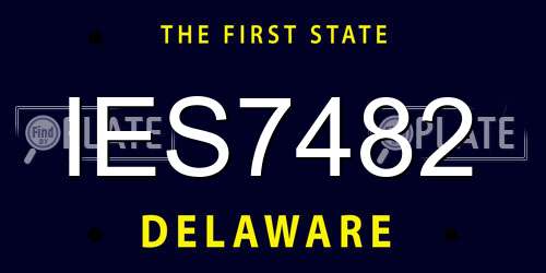 IES7482 Delaware License Plate