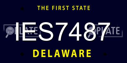 IES7487 Delaware License Plate