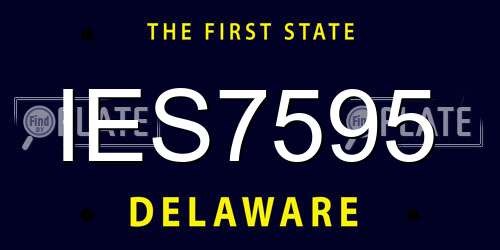 IES7595 Delaware License Plate