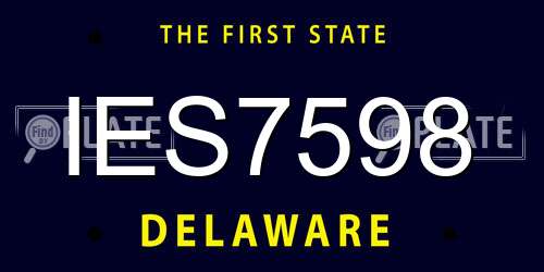 IES7598 Delaware License Plate