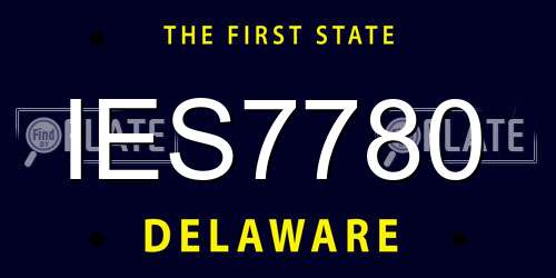 IES7780 Delaware License Plate