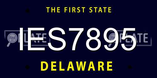 IES7895 Delaware License Plate