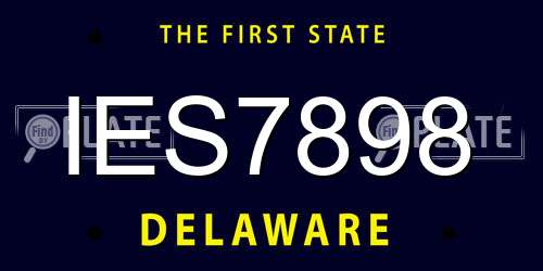 IES7898 Delaware License Plate